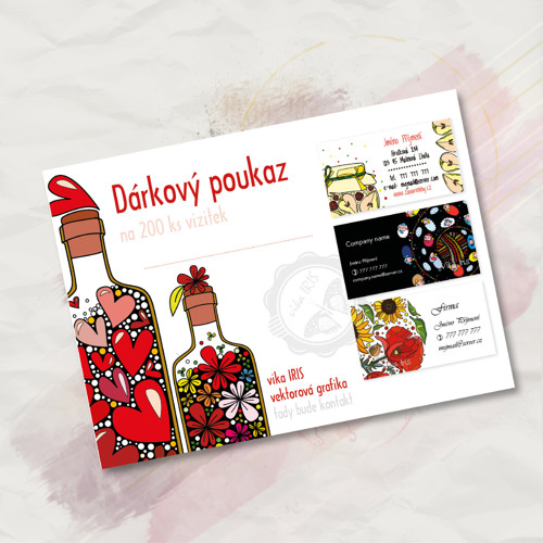 Dárkový poukaz + 200 ks vizitek