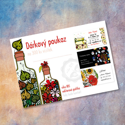 Dárkový poukaz + 300 ks vizitek