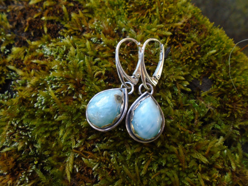 Náušnice Ag925 Larimar — foto 1
