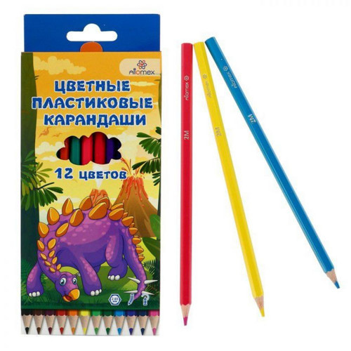 Pastelky Attomex, 12 barev, tvrdost 2B,