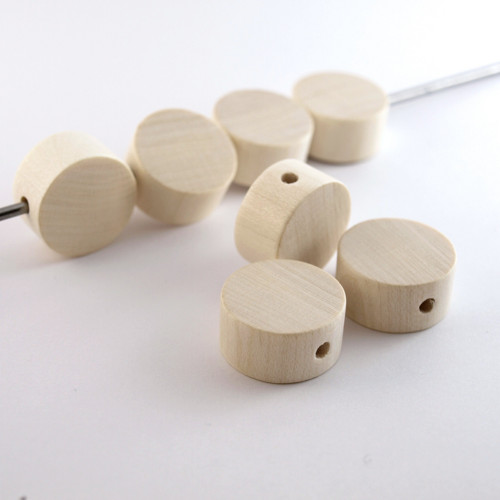 Dřevěné korálky - kolečko 20x10 mm (cena 2ks)