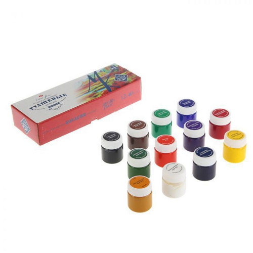 Kvašové barvy Master-class, 12 barev x 40 ml,