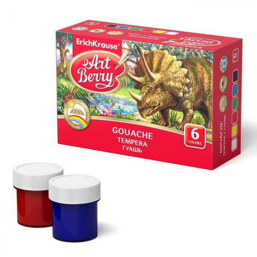 Kvašové barvy ArtBerry, 6 barev x 20 ml, UV