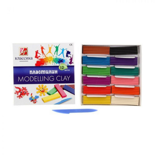 Plastelína 12 barev 240 g "Classic"