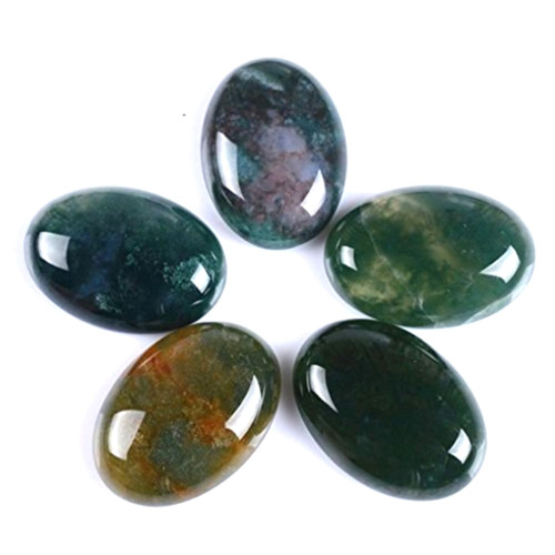 Kabošon 13x18mm - Achát mechový