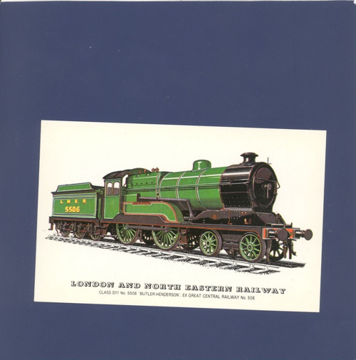 Parní lokomotiva LNER No. 5506 - pohlednice
