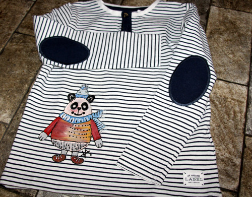 Klučičí triko malované vel. 110 Panda