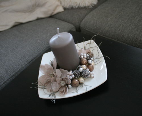 Vánoční svícínek v šedohnědé — foto 1