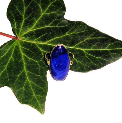 ZLATÝ prsten EXTRA LAPIS LAZULI 28*14 — foto 1
