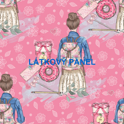 Bavlněná látka - panel 25 x 25 cm