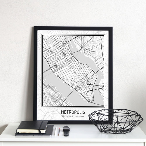 Plakát - mapa Metropolis 40x50cm
