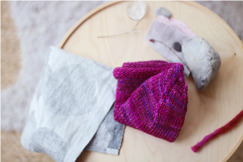 Magenta / čepice / merino — foto 1
