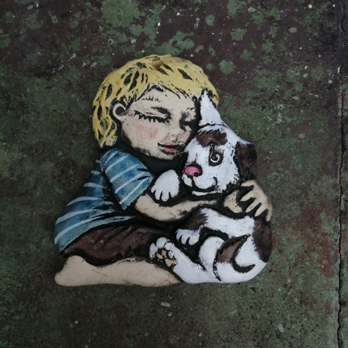 Kluk s pejskem, malovaný — foto 1