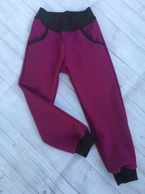 Softshell kalhoty Basic malinová