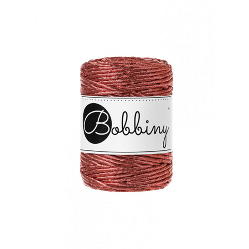 Bobbiny Macrame Regular 3mm - metalická měděná- 2m