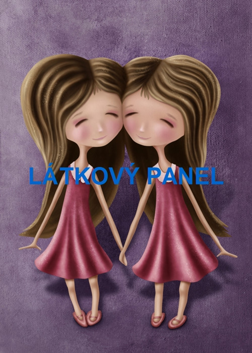 Bavlněný panel Blíženci 22x30 cm - skladem