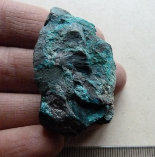 Chrysokol s malachitem surový - 4,5 cm