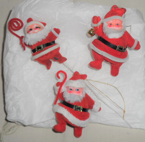 3x vánoční ozdoby, dekorace MIKULÁŠ, Santa Claus