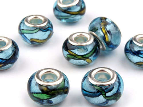 Skleněný korálek 9x13 mm (1ks)