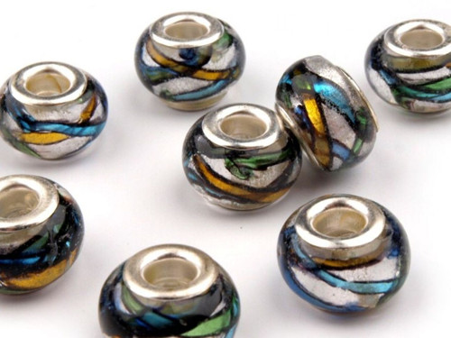 Skleněný korálek 9x13 mm (1ks)