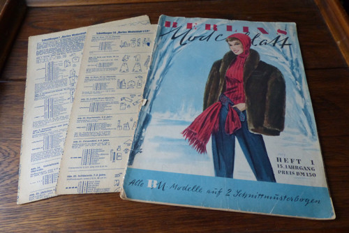 Časopis Berlins Modenblatt 1/1959, móda, střihy!