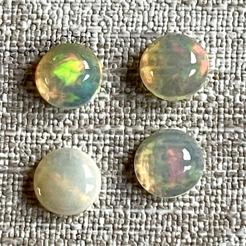 Etiópsky welo opál kabošon kruh č.2 / 8 mm