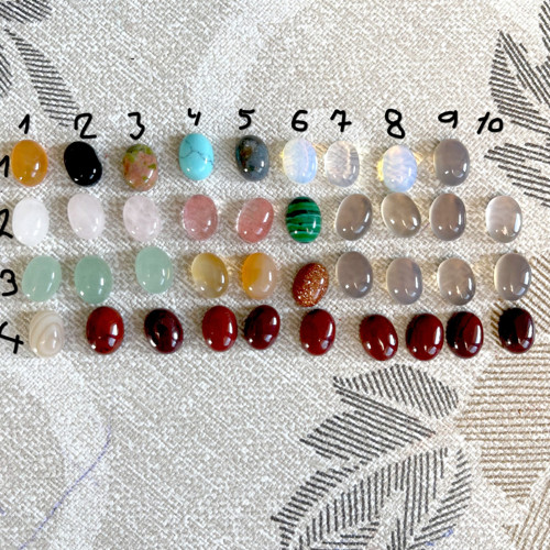 Mix kabošony ovál / 8x6 mm — foto 1