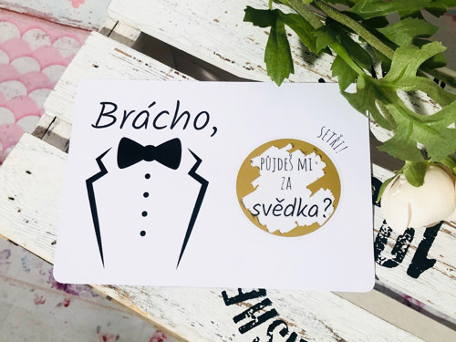 Stírací karta pro svědky - pánský Smoking
