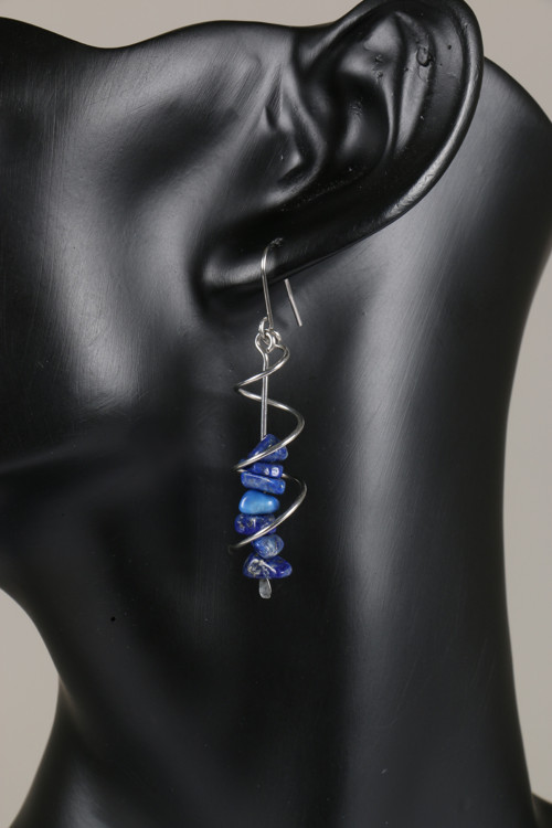 Závěsné náušnice + lapis lazuli