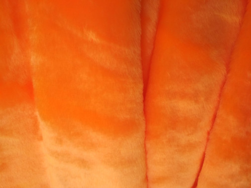 Umělá kožešina metráž, plyš, oranžový, 9mm