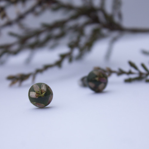 Náušnice vřes 0,8cm - chir. ocel — foto 1