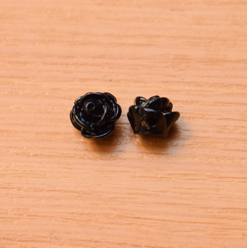 Růžičky - resin - 9x7 mm - 4 kusy