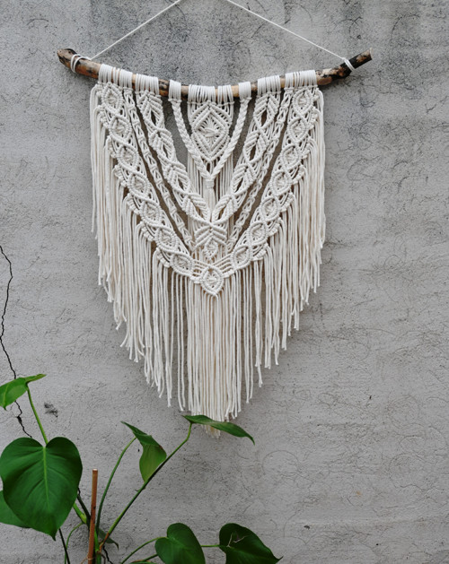 Macramé Krémové Xxl