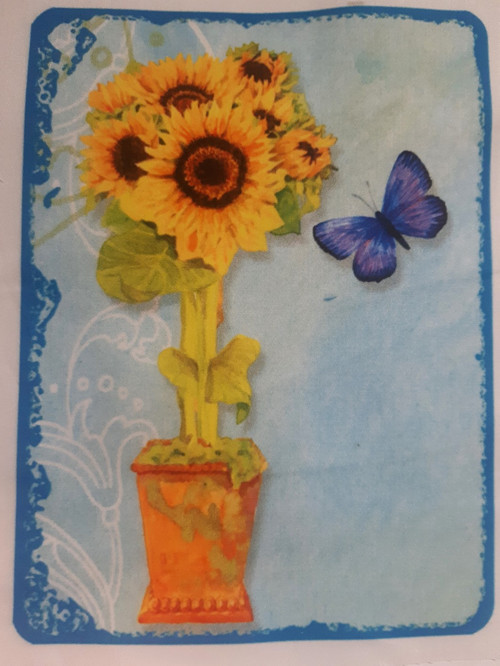 Bavlněný panel Slunečnice 15x20 cm - skladem