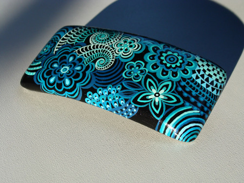 Zentangle - spona na vlasy