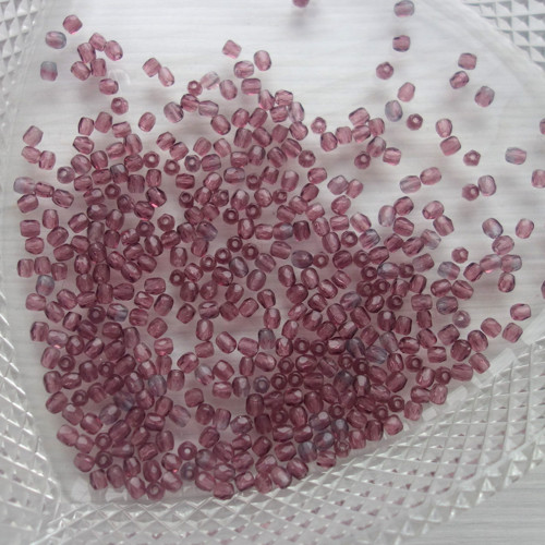 Skleněné korálky - ohňovky - 3 mm - 60 ks
