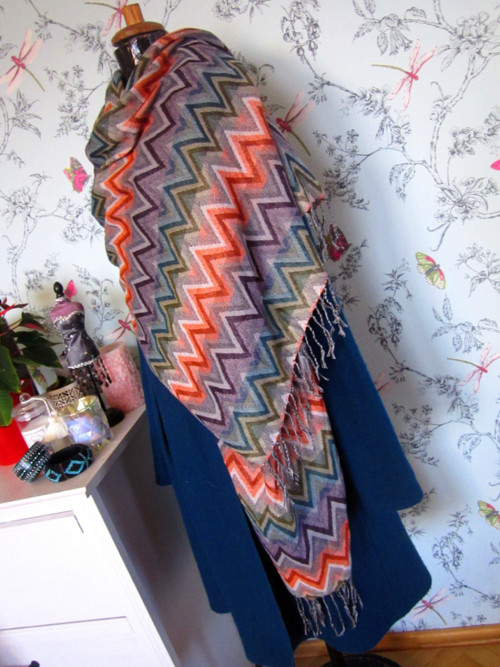 Boho mega šál cikcak — foto 1