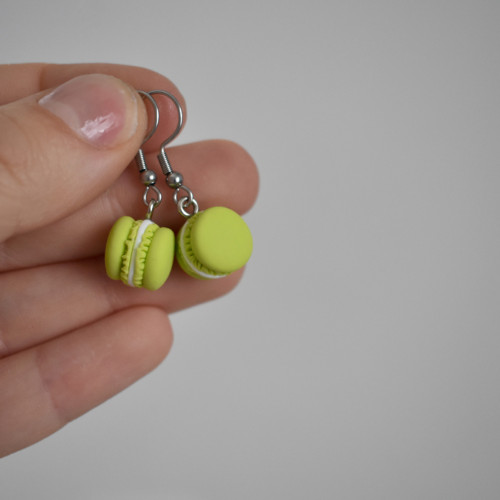 Makronky náušnice mini - Chirurgická ocel