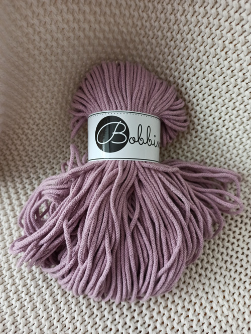 Bobbiny junior (3 mm) - 4 m - DUSTY PINK — foto 1