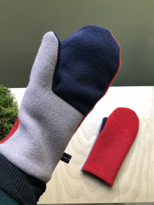 Lapo red-blu ~ vlněné rukavice — foto 1