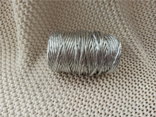 Bobbiny METALLIC (3 mm) - 4 m - SILVER — foto 1