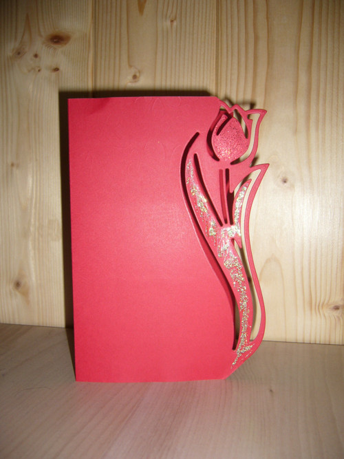 Přání červené s glitry — foto 1