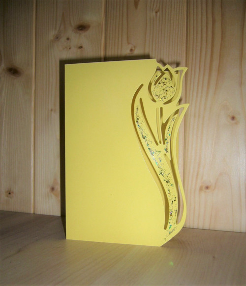 Přání žluté s glitry — foto 1