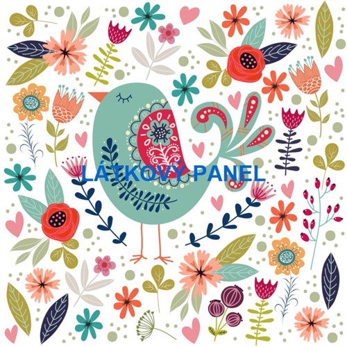 Bavlněný panel - varianty velikostí / 10 x 10cm