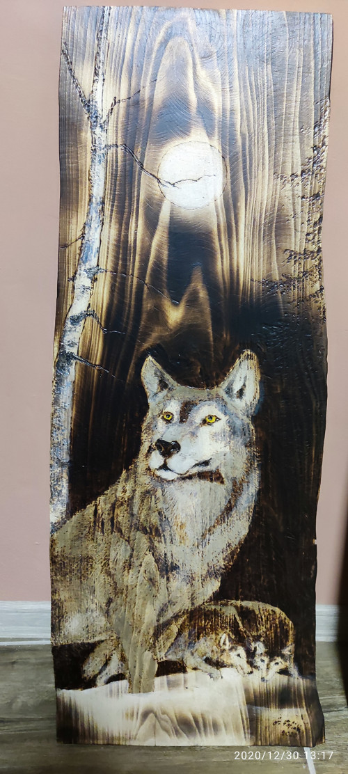 Vlci, 80x30x2 cm, interiér