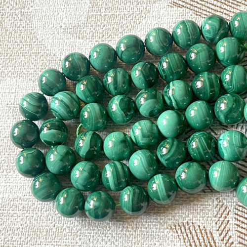 AA Malachit pravý korálka / 8 mm