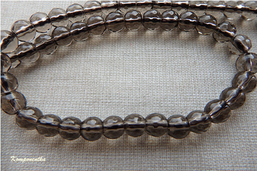 Křišťál čirý fasetovaný - minerál - 6mm 4kusy