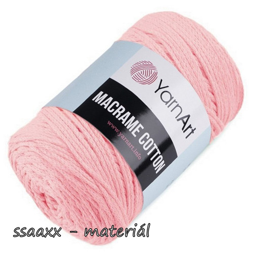 Příze Macrame Cotton ~ světle růžová 762