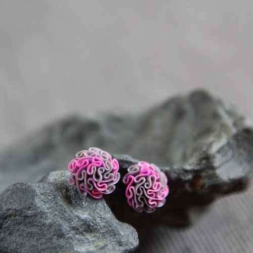 Náušnice Pink/Grey — foto 1