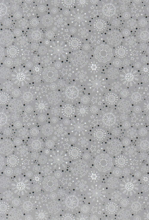 Fotokarton stříbrný 25 x 35 cm - Vločky bílé